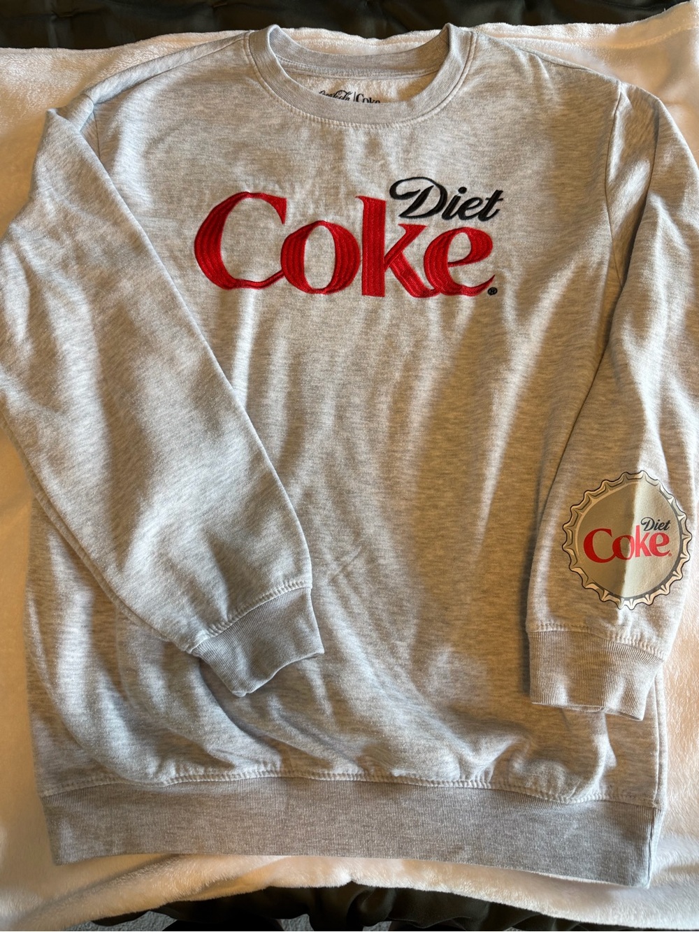 Coca Cola Diet Coke Gray Sweatshirt with Red Logo